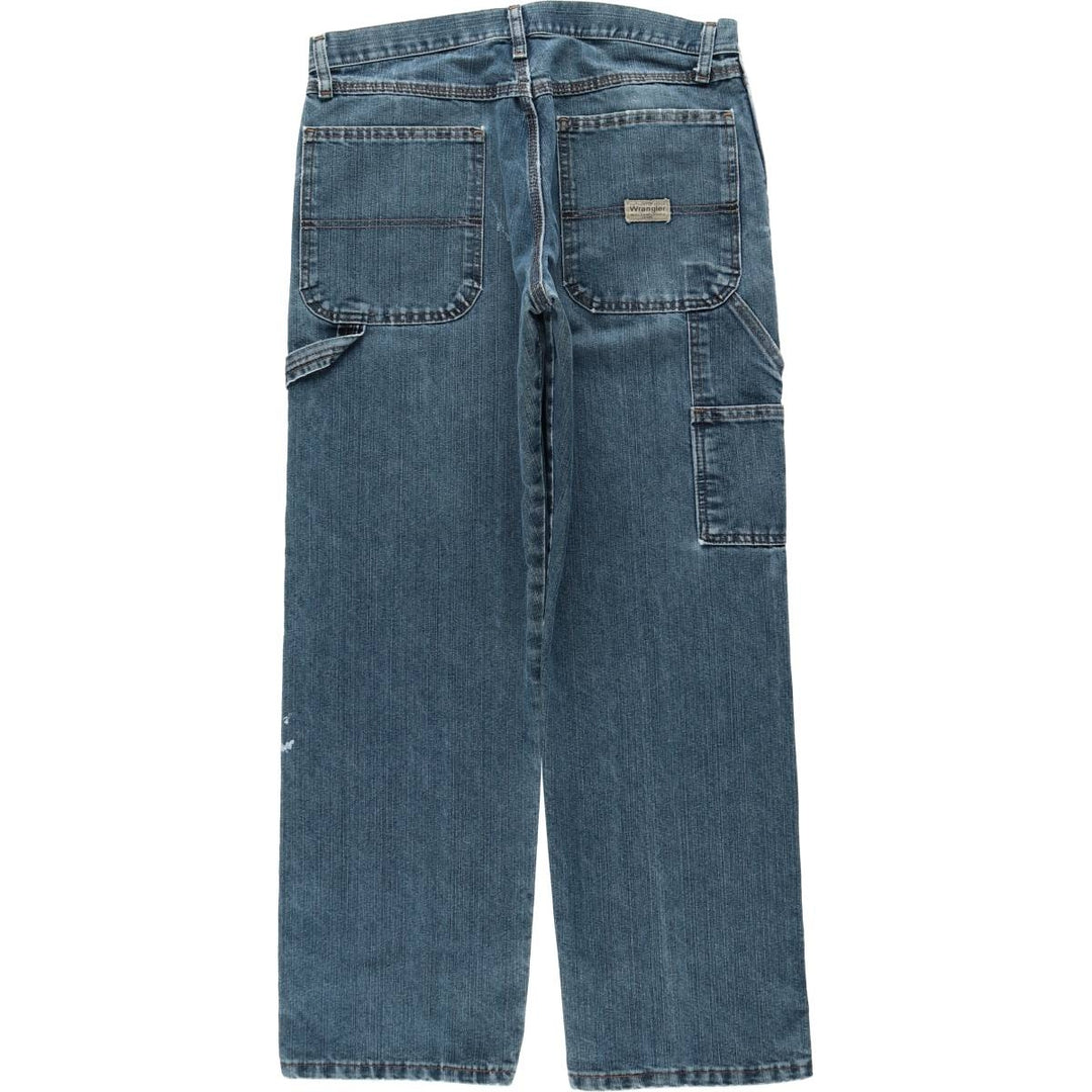 00'S Wrangler Denim Painter Pants Men's W33 equivalent cotton blue type Vintage Second Hand