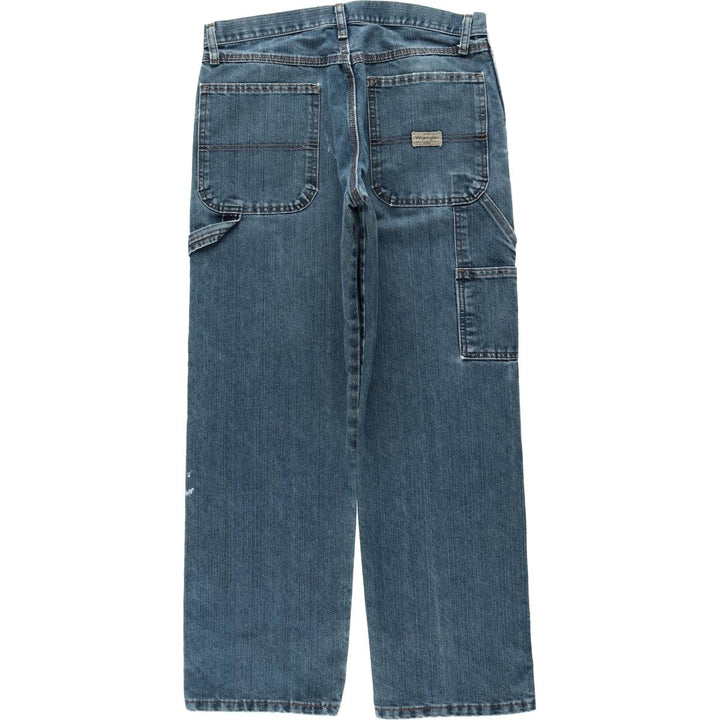 00'S Wrangler Denim Painter Pants Men's W33 equivalent cotton blue type Vintage Second Hand