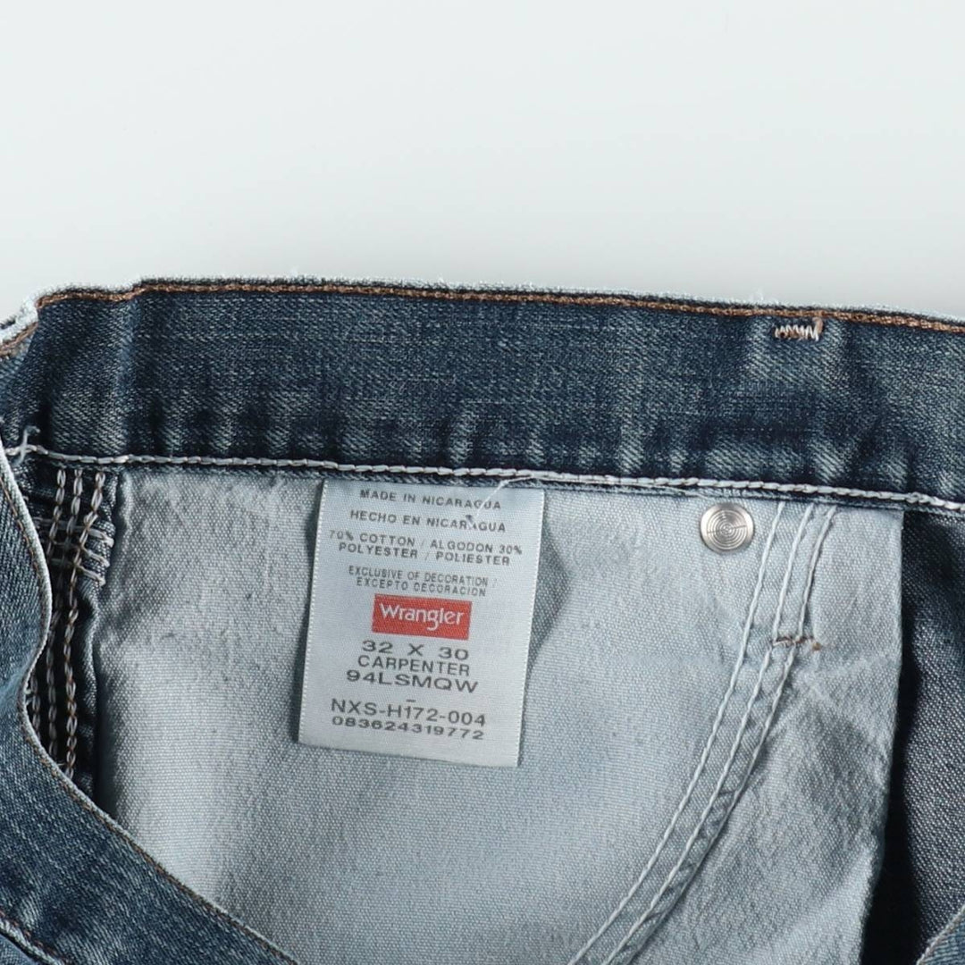 00'S Wrangler Denim Painter Pants Men's W33 equivalent cotton blue type Vintage Second Hand