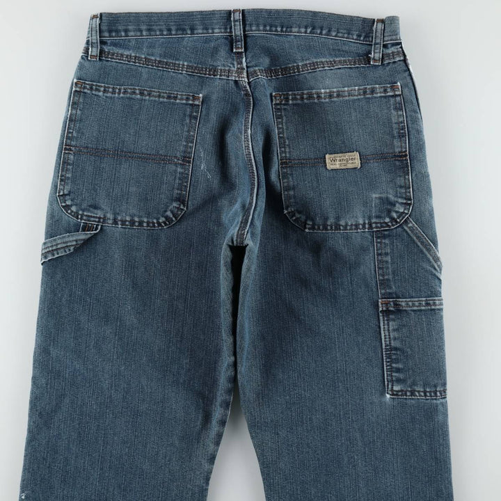 00'S Wrangler Denim Painter Pants Men's W33 equivalent cotton blue type Vintage Second Hand
