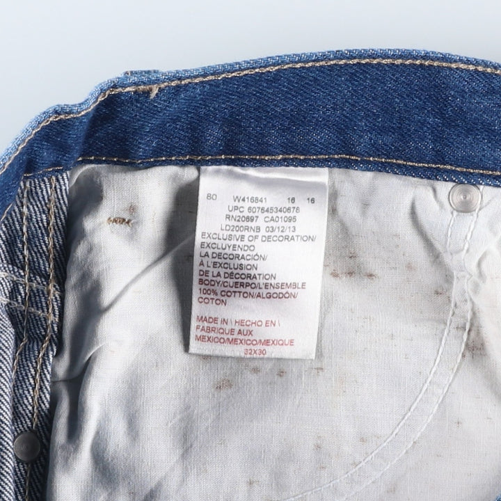 Dickies Double Knee Denim Work Pants, Men's Size W32 (approx.) cotton blue type Vintage Second Hand