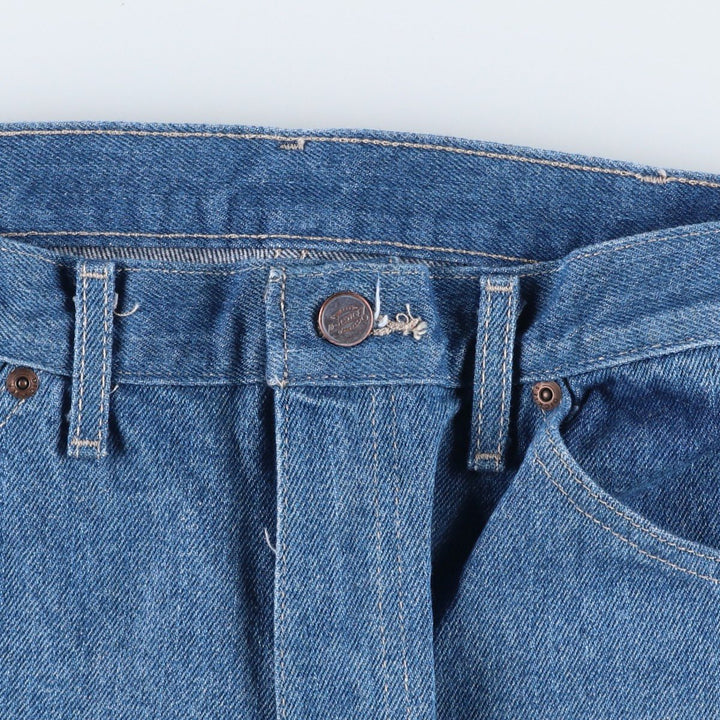 Dickies Double Knee Denim Work Pants, Men's Size W32 (approx.) cotton blue type Vintage Second Hand