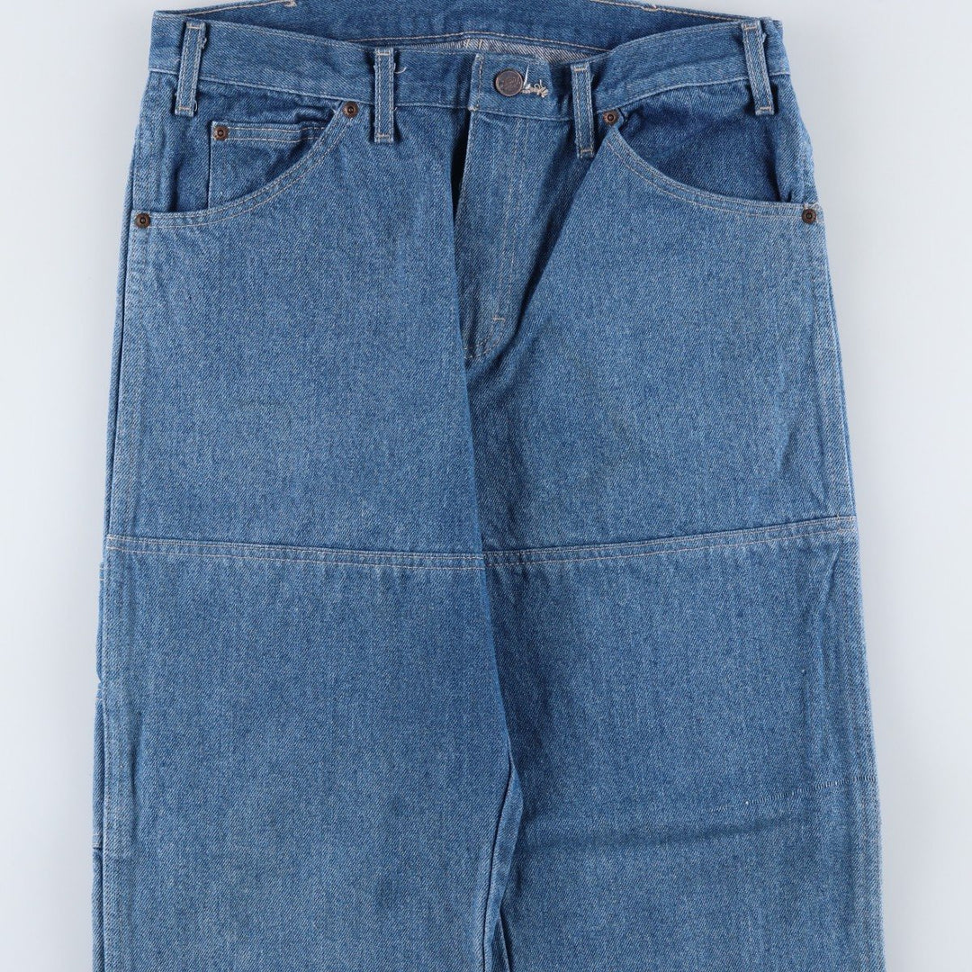 Dickies Double Knee Denim Work Pants, Men's Size W32 (approx.) cotton blue type Vintage Second Hand