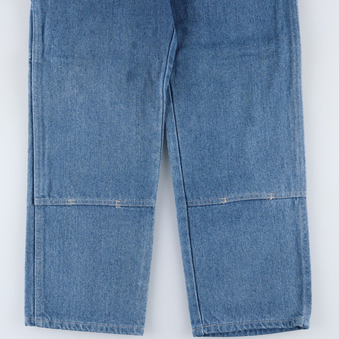 Dickies Double Knee Denim Work Pants, Men's Size W32 (approx.) cotton blue type Vintage Second Hand
