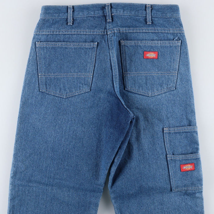 Dickies Double Knee Denim Work Pants, Men's Size W32 (approx.) cotton blue type Vintage Second Hand
