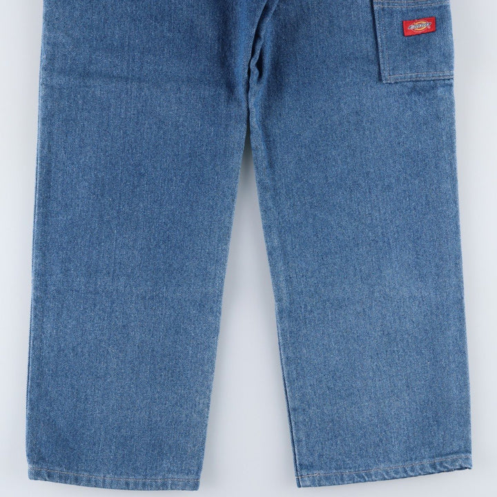 Dickies Double Knee Denim Work Pants, Men's Size W32 (approx.) cotton blue type Vintage Second Hand