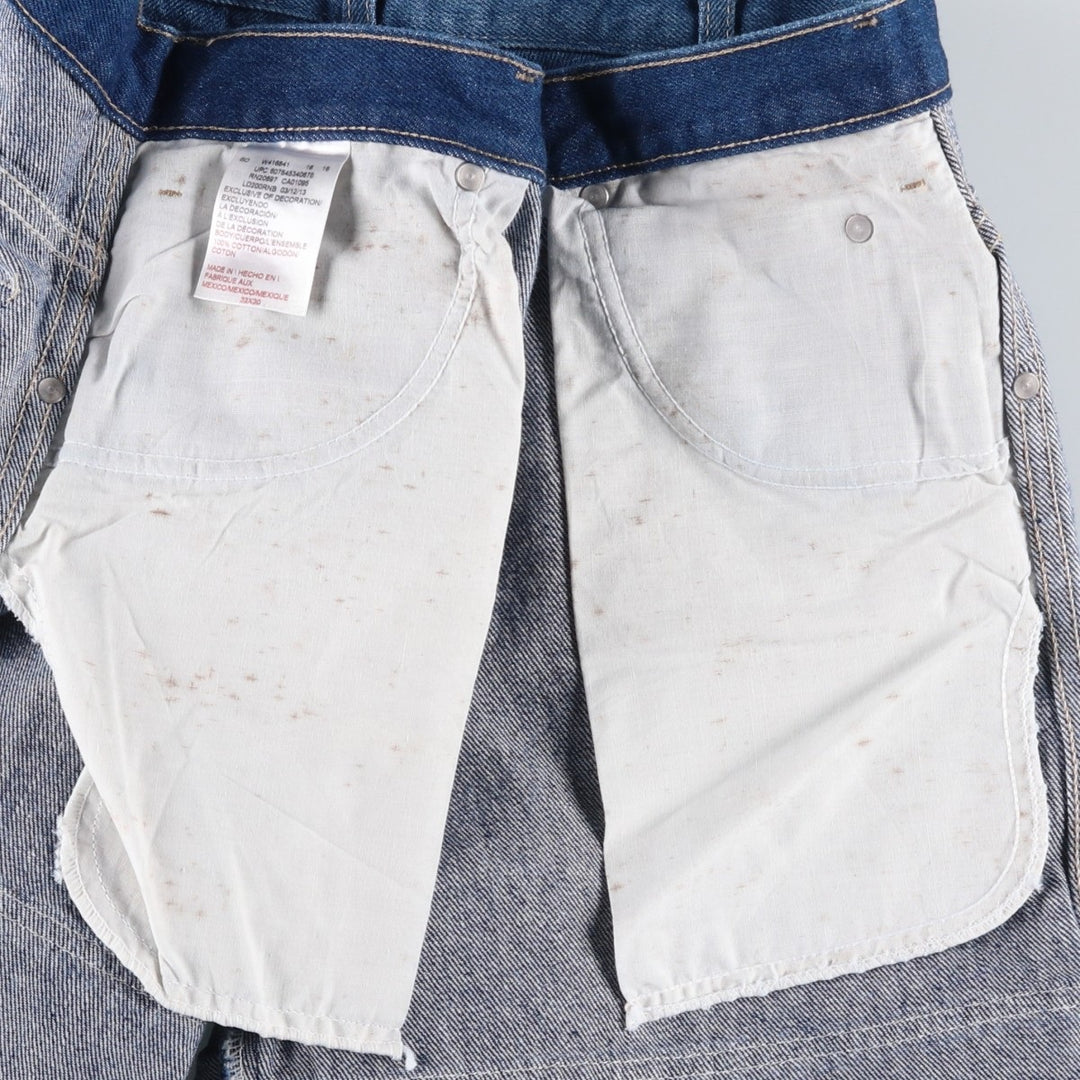 Dickies Double Knee Denim Work Pants, Men's Size W32 (approx.) cotton blue type Vintage Second Hand
