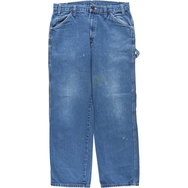 Dickies denim painter pants for men, equivalent to W34 unclear blue type Vintage Second Hand