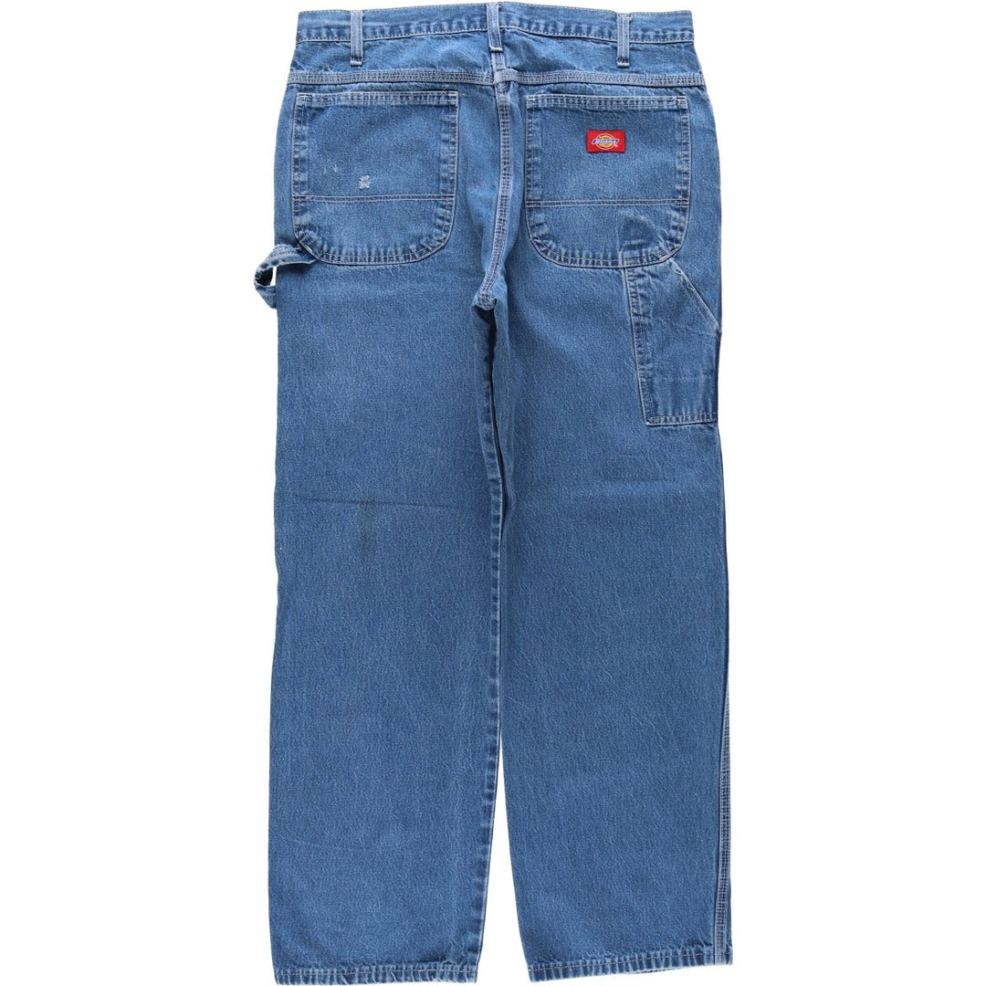 Dickies denim painter pants for men, equivalent to W34 unclear blue type Vintage Second Hand