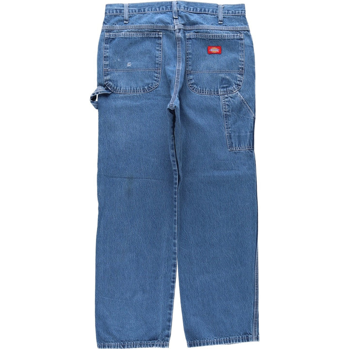 Dickies denim painter pants for men, equivalent to W34 unclear blue type Vintage Second Hand