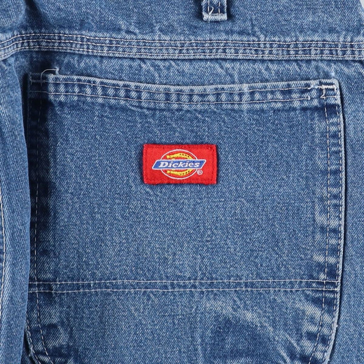 Dickies denim painter pants for men, equivalent to W34 unclear blue type Vintage Second Hand