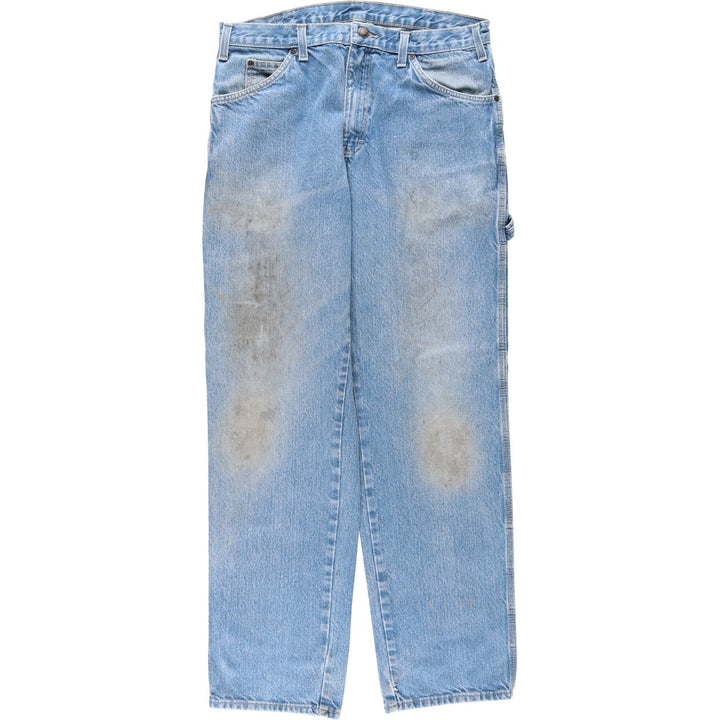 Dickies denim painter pants for men, equivalent to W34 cotton blue type Vintage Second Hand