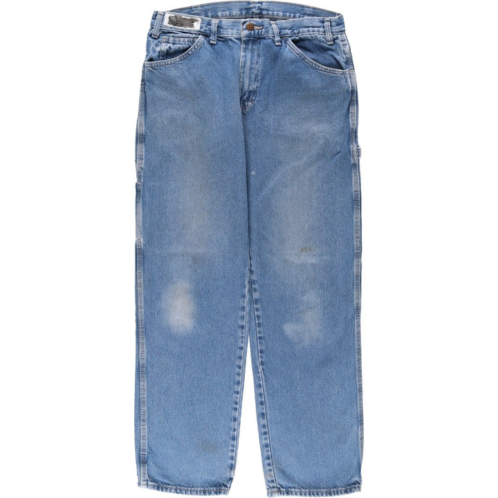 Dickies denim painter pants for men, equivalent to W32 cotton blue type Vintage Second Hand