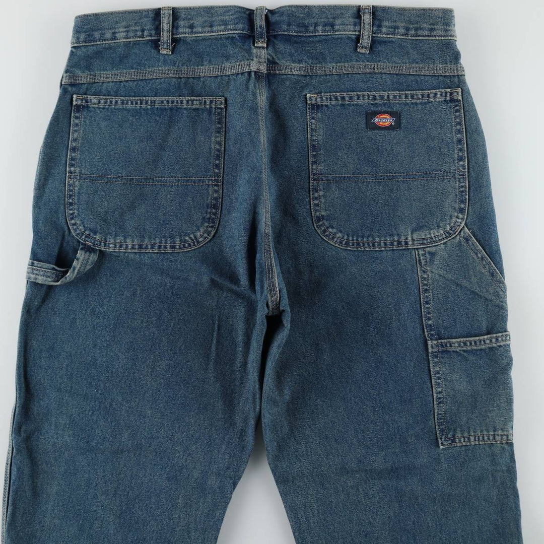 Dickies denim painter pants for men, equivalent to W37 cotton blue type Vintage Second Hand