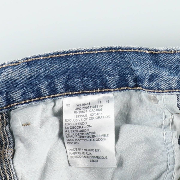 Dickies denim painter pants for men, equivalent to W34 cotton blue type Vintage Second Hand