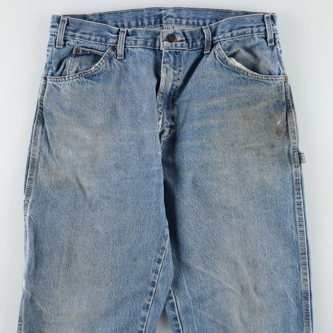 Dickies denim painter pants for men, equivalent to W34 cotton blue type Vintage Second Hand