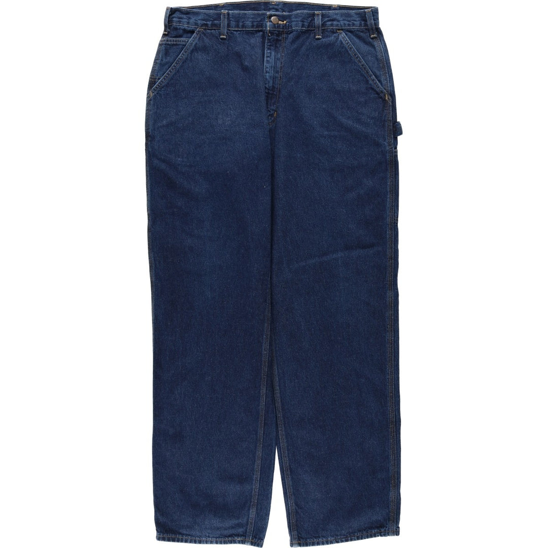 Carhartt Dungaree Fit Denim Painter Pants, Made in USA, Men's W36 (approx.) cotton blue type Vintage Second Hand
