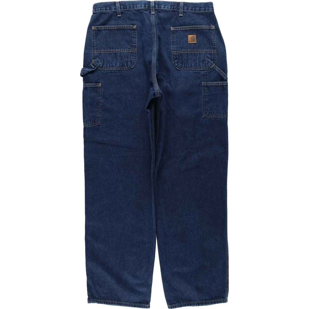 Carhartt Dungaree Fit Denim Painter Pants, Made in USA, Men's W36 (approx.) cotton blue type Vintage Second Hand