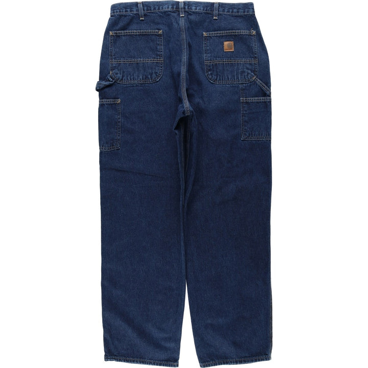 Carhartt Dungaree Fit Denim Painter Pants, Made in USA, Men's W36 (approx.) cotton blue type Vintage Second Hand