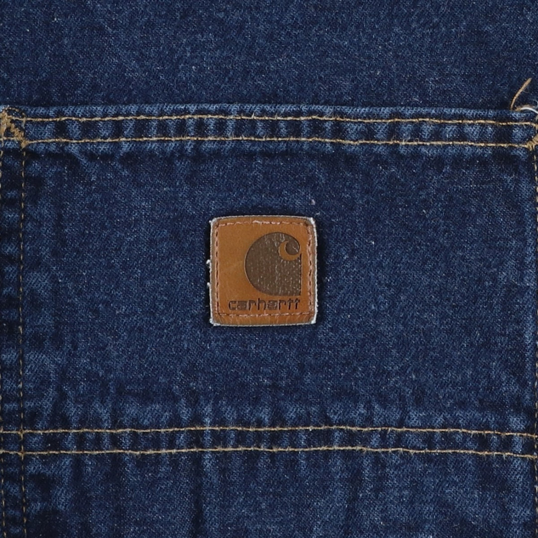 Carhartt Dungaree Fit Denim Painter Pants, Made in USA, Men's W36 (approx.) cotton blue type Vintage Second Hand