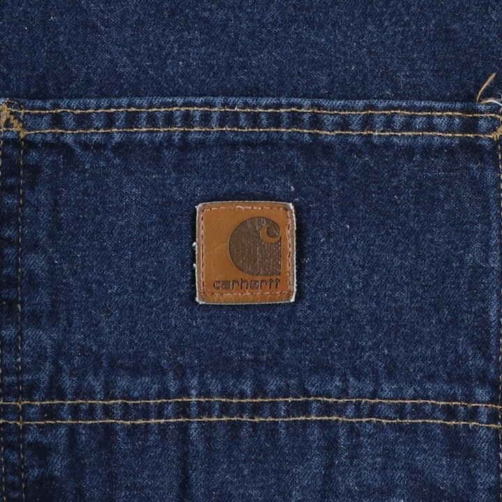 Carhartt Dungaree Fit Denim Painter Pants, Made in USA, Men's W36 (approx.) cotton blue type Vintage Second Hand
