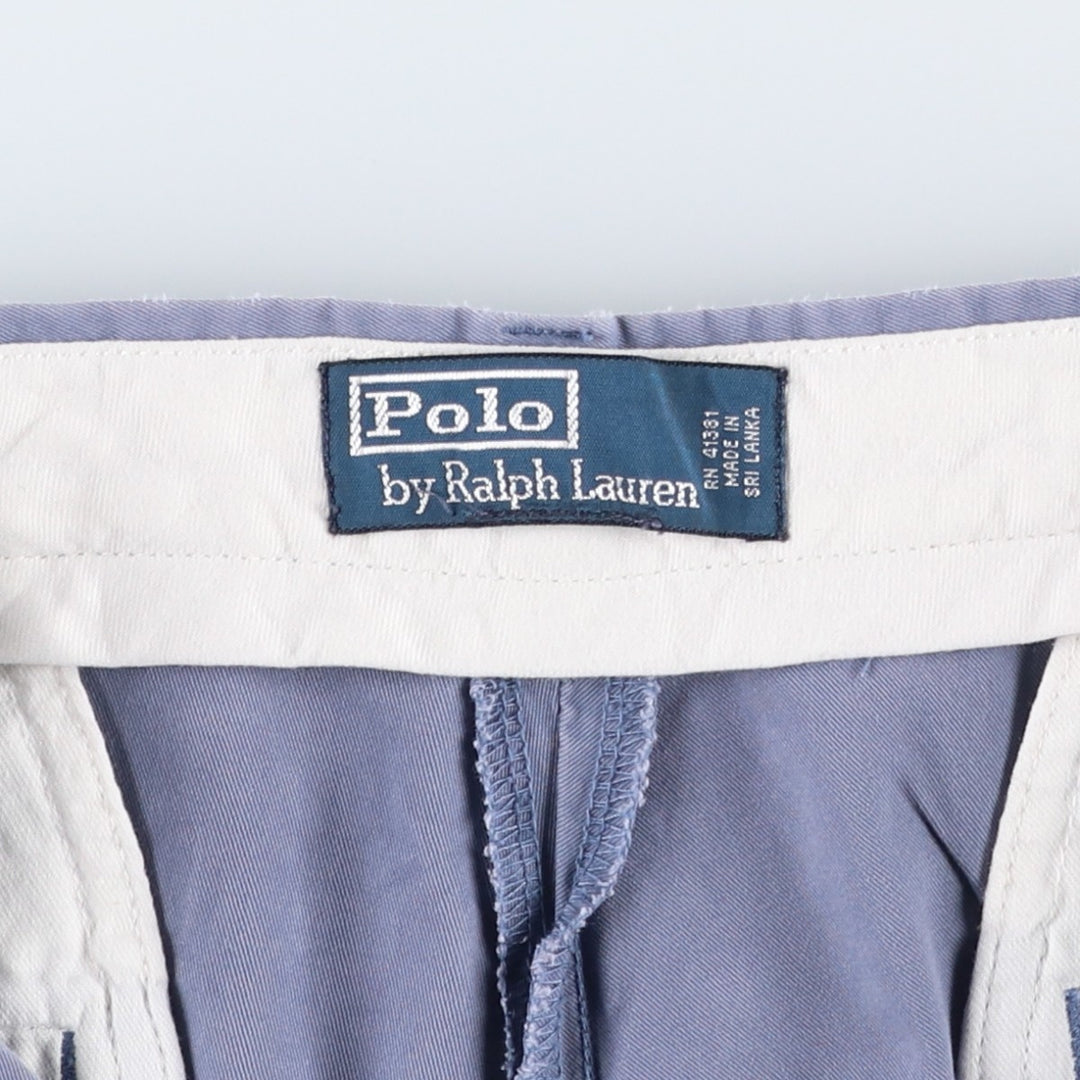 Ralph Lauren POLO by Ralph Lauren Chino Shorts, Men's Size W36 cotton blue type Vintage Second Hand