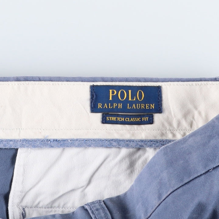Ralph Lauren POLO RALPH LAUREN STRUTCH CLASSIC FIT Chino Shorts (Men's W36 equivalent) cotton blue type Vintage Second Hand