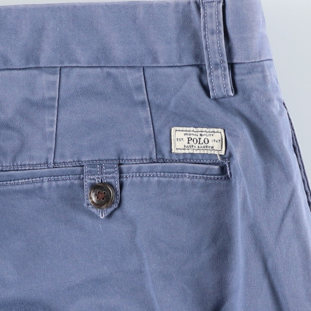 Ralph Lauren POLO RALPH LAUREN STRUTCH CLASSIC FIT Chino Shorts (Men's W36 equivalent) cotton blue type Vintage Second Hand