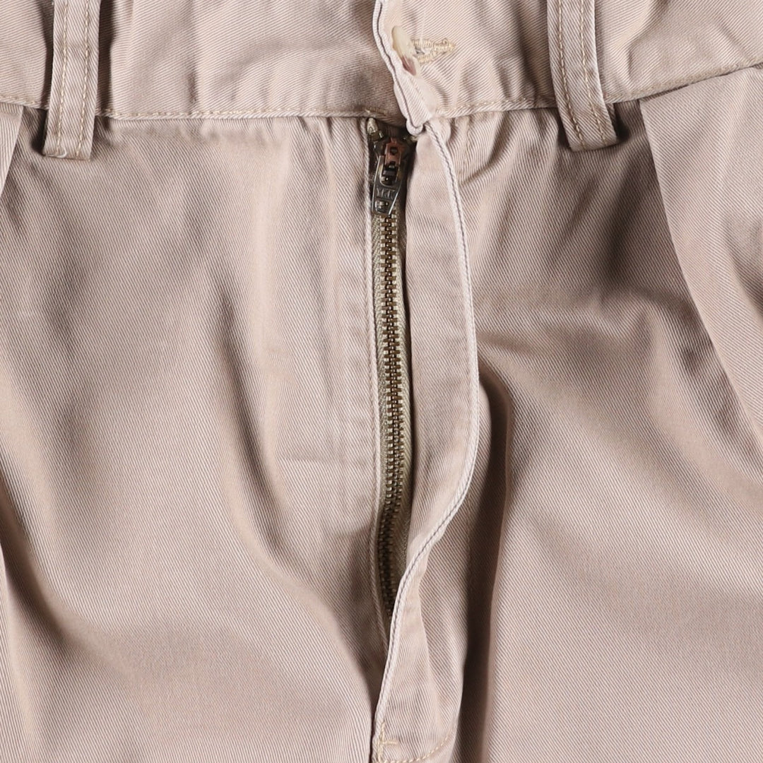 Ralph Lauren POLO by Ralph Lauren TYLER SHORT Two-pleat chino shorts, short pants, men's size W32 cotton Beige type Vintage Second Hand