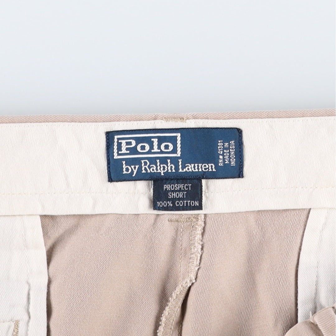 Ralph Lauren POLO by Ralph Lauren PROSPECT SHORT chino shorts, men's size W37 cotton Beige type Vintage Second Hand