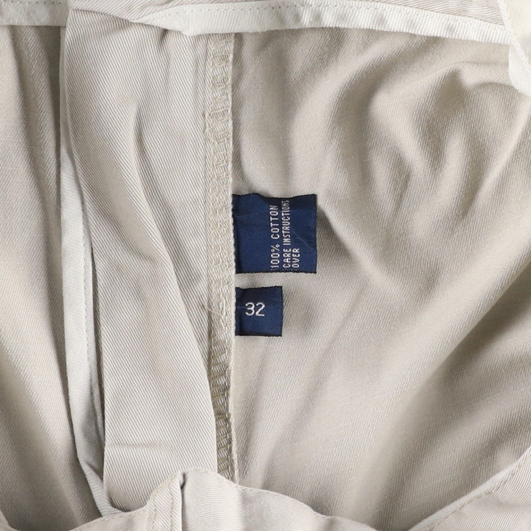 Ralph Lauren ANDREW SHORT Two-Pleat Chino Shorts, Men's Size W32 (approx.) cotton Beige type Vintage Second Hand