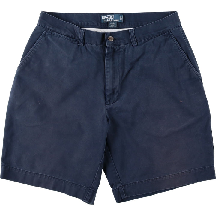Ralph Lauren POLO by Ralph Lauren PROSPECT SHORT Chino shorts Short pants Men's W33 equivalent cotton navy blue type Vintage Second Hand