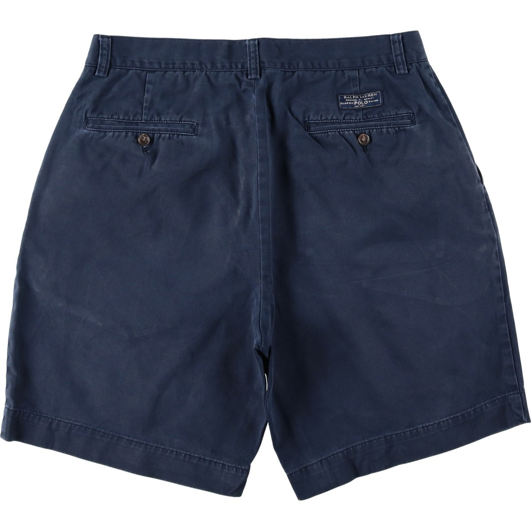 Ralph Lauren POLO by Ralph Lauren PROSPECT SHORT Chino shorts Short pants Men's W33 equivalent cotton navy blue type Vintage Second Hand