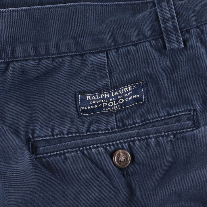 Ralph Lauren POLO by Ralph Lauren PROSPECT SHORT Chino shorts Short pants Men's W33 equivalent cotton navy blue type Vintage Second Hand