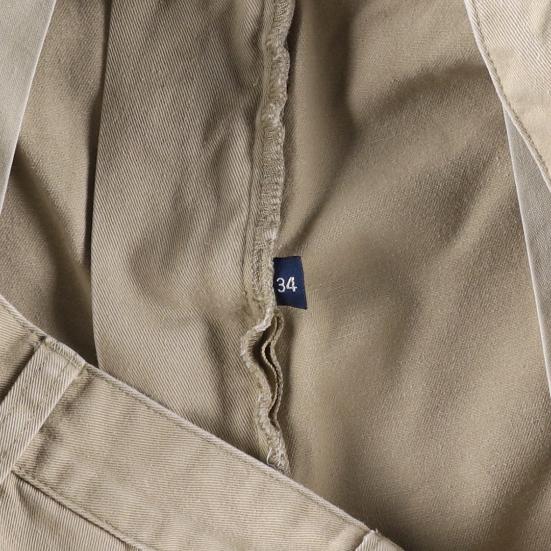 Ralph Lauren Polo Ralph Lauren Two-pleat Chino Shorts, Men's Size W34 cotton Beige type Vintage Second Hand