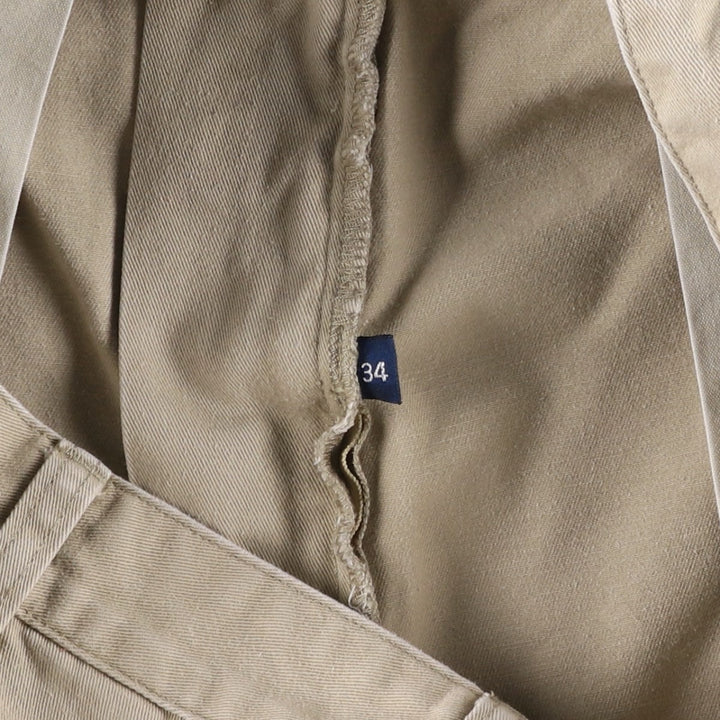 Ralph Lauren Polo Ralph Lauren Two-pleat Chino Shorts, Men's Size W34 cotton Beige type Vintage Second Hand