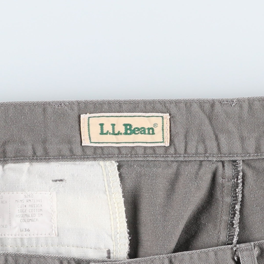 90'S LLBean Two-Pleat Chino Shorts, Men's Size W36 (approx.), Vintage cotton gray type Vintage Second Hand