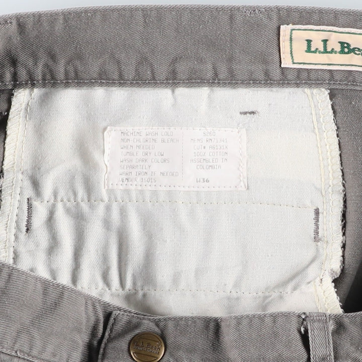90'S LLBean Two-Pleat Chino Shorts, Men's Size W36 (approx.), Vintage cotton gray type Vintage Second Hand