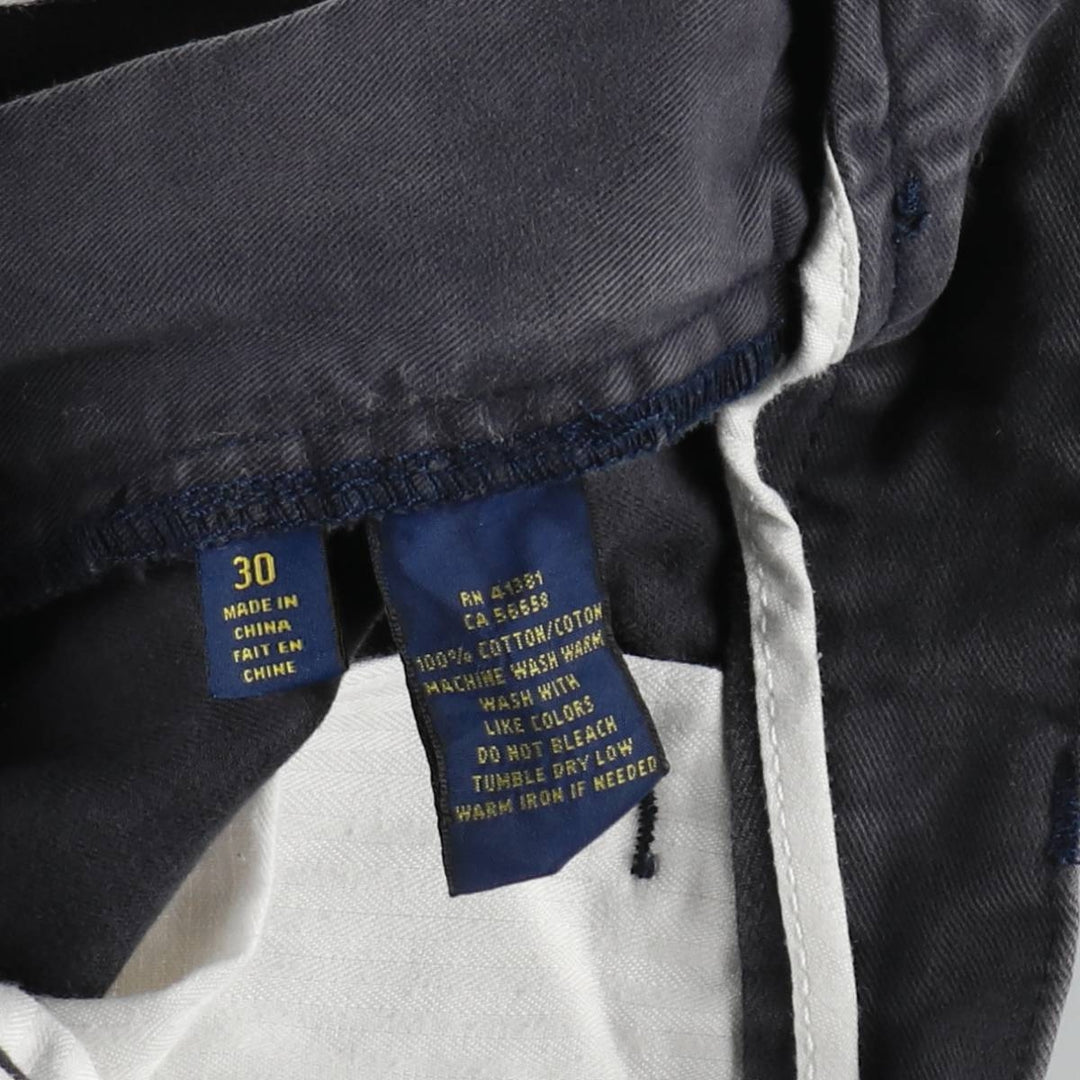 Ralph Lauren POLO RALPH LAUREN Chino Shorts Shorts Men's W31 equivalent cotton navy blue type Vintage Second Hand