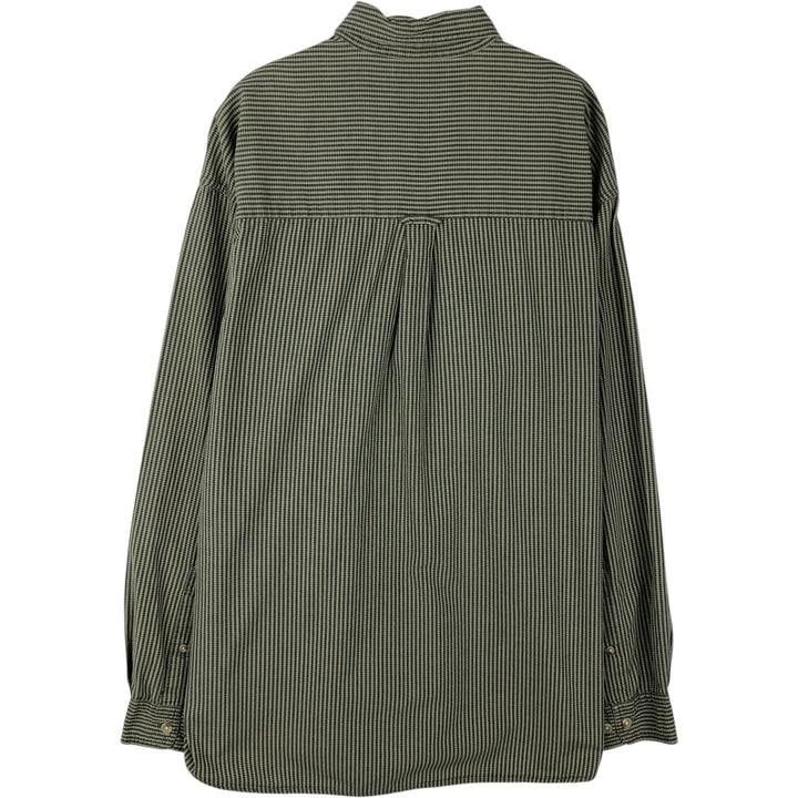 90s-00'S Vintage Columbia Long Sleeve Button-Down Check Shirt, Men's XL cotton green type Vintage Second Hand