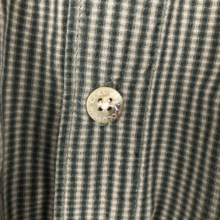90s-00'S Vintage Columbia Long Sleeve Button-Down Check Shirt, Men's XL cotton green type Vintage Second Hand