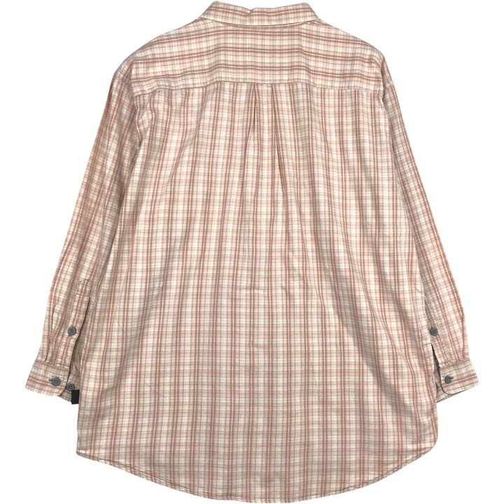 Patagonia Organic Cotton 53837FA17 Long-Sleeve Cotton Check Shirt, Men's Size XL (approx.) Organic cotton pink type Vintage Second Hand