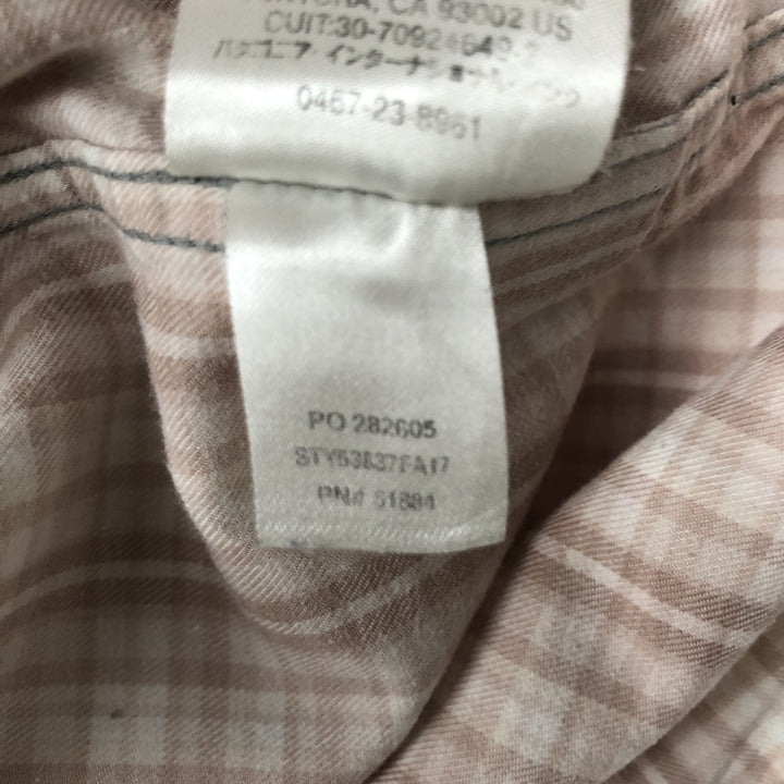 Patagonia Organic Cotton 53837FA17 Long-Sleeve Cotton Check Shirt, Men's Size XL (approx.) Organic cotton pink type Vintage Second Hand