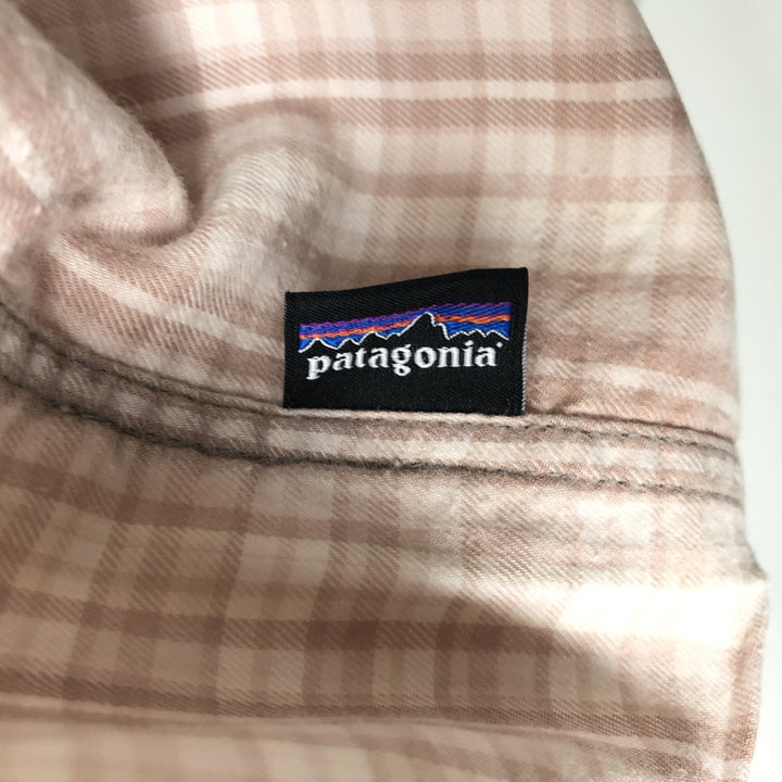 Patagonia Organic Cotton 53837FA17 Long-Sleeve Cotton Check Shirt, Men's Size XL (approx.) Organic cotton pink type Vintage Second Hand