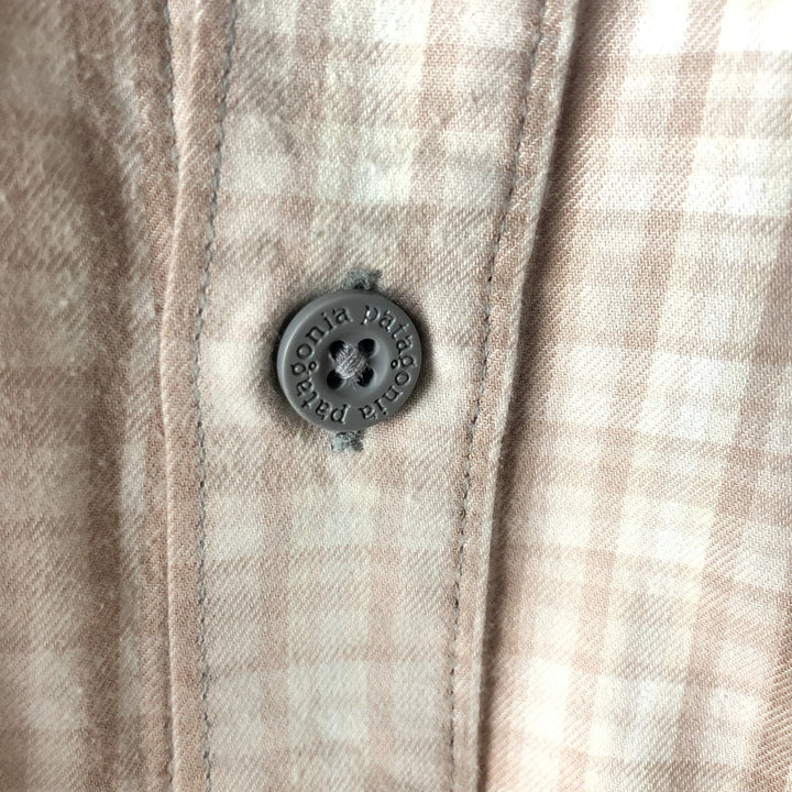 Patagonia Organic Cotton 53837FA17 Long-Sleeve Cotton Check Shirt, Men's Size XL (approx.) Organic cotton pink type Vintage Second Hand