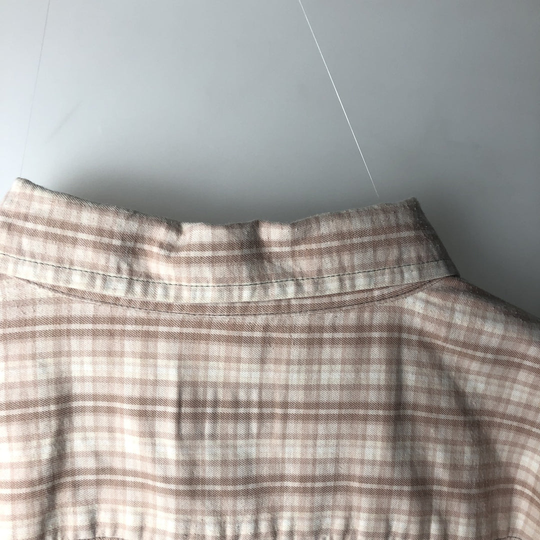 Patagonia Organic Cotton 53837FA17 Long-Sleeve Cotton Check Shirt, Men's Size XL (approx.) Organic cotton pink type Vintage Second Hand