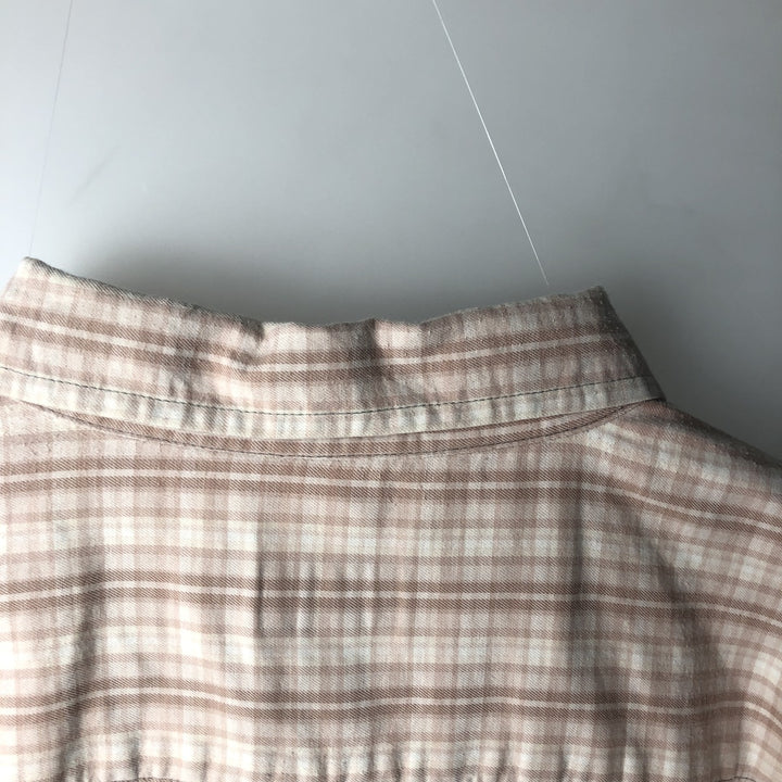 Patagonia Organic Cotton 53837FA17 Long-Sleeve Cotton Check Shirt, Men's Size XL (approx.) Organic cotton pink type Vintage Second Hand