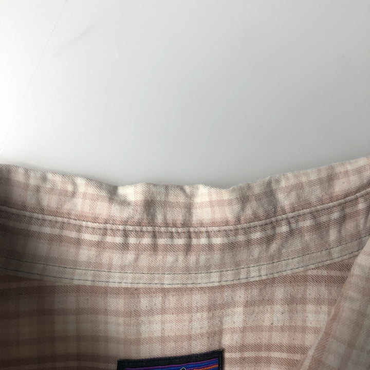 Patagonia Organic Cotton 53837FA17 Long-Sleeve Cotton Check Shirt, Men's Size XL (approx.) Organic cotton pink type Vintage Second Hand