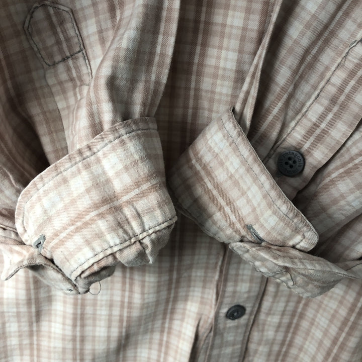 Patagonia Organic Cotton 53837FA17 Long-Sleeve Cotton Check Shirt, Men's Size XL (approx.) Organic cotton pink type Vintage Second Hand