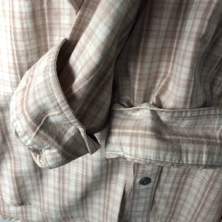 Patagonia Organic Cotton 53837FA17 Long-Sleeve Cotton Check Shirt, Men's Size XL (approx.) Organic cotton pink type Vintage Second Hand